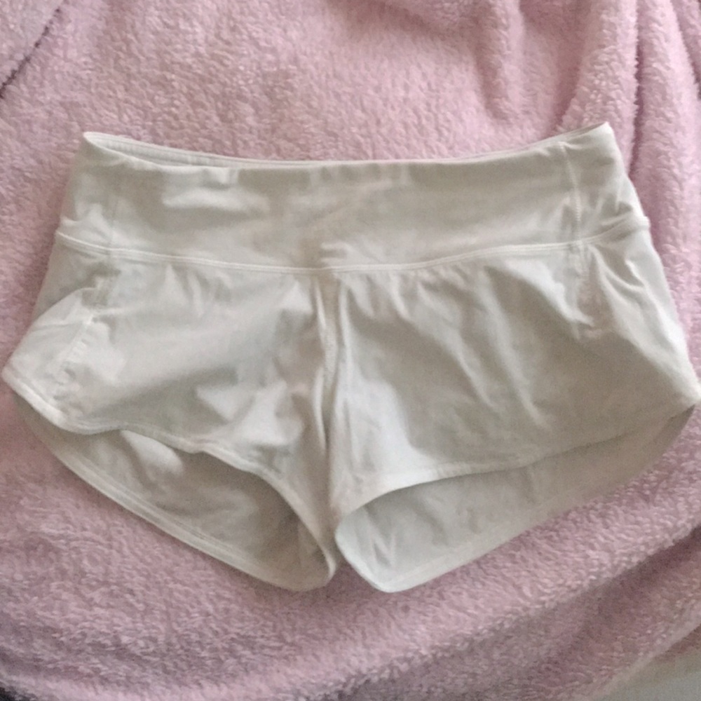 White lulu lemon shorts